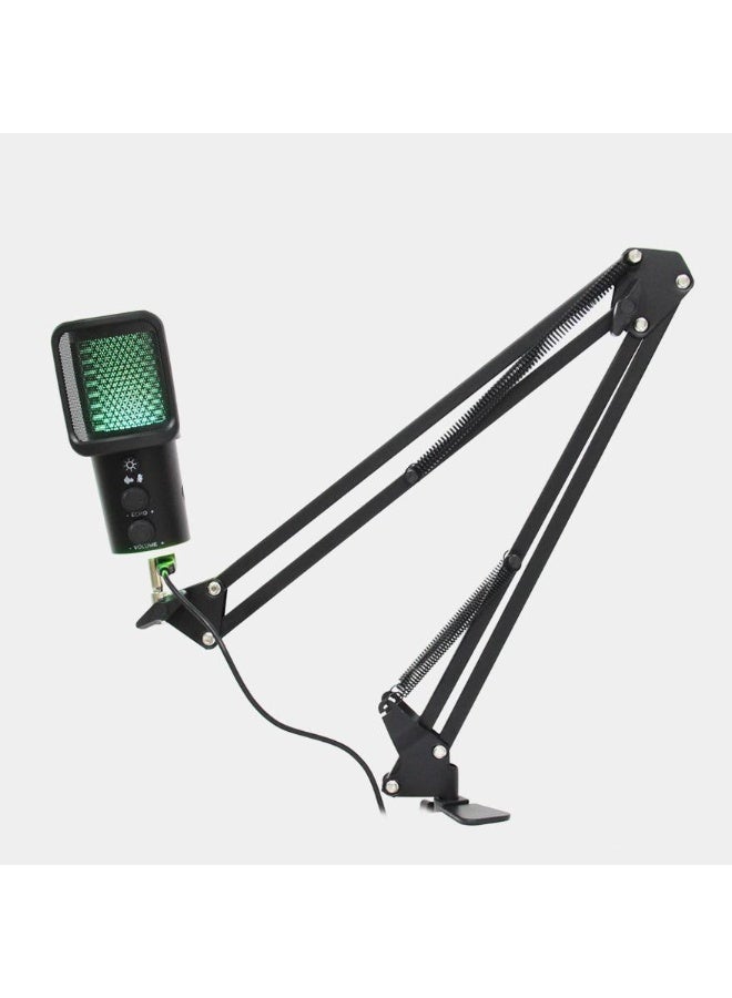 سي ار قيمينج ميكروفون USB للكمبيوتر المخصص للألعاب والبودكاست (مكثف/كوندنسر)، مع حامل ذراع قابل للتعديل، وفلتر لمنع فرقعة الصوت (Pop Filter)، وزر كتم الصوت. مناسب للبث المباشر على Twitch والدردشة عبر الإنترنت وSnapchat، ويعمل مع الكمبيوتر وPS4 وPS5. مثالي للاعبين وصناع المحتوى على يوتيوب. - Image 2